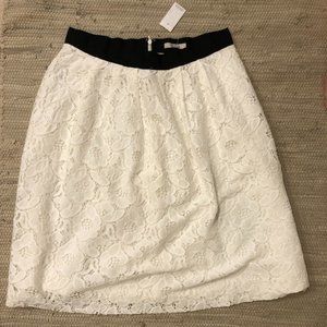 NWT LOFT White Lace Skirt